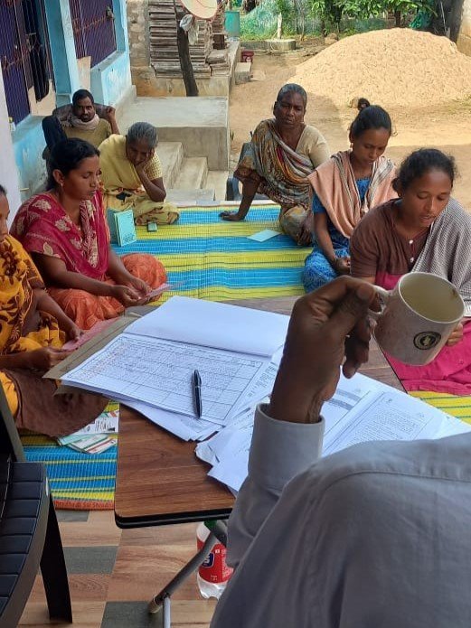 Women's livelihood group meeting